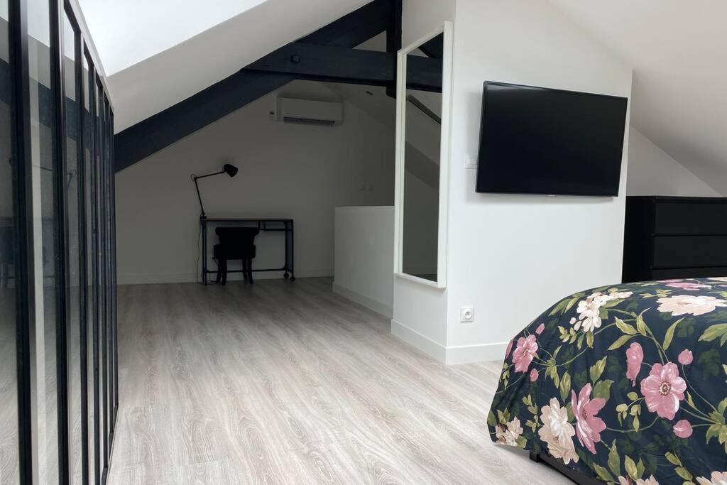 Apartament 70M2 Climatise - Parking Prive - Lycee Roosevelt - Reims Arena Zewnętrze zdjęcie